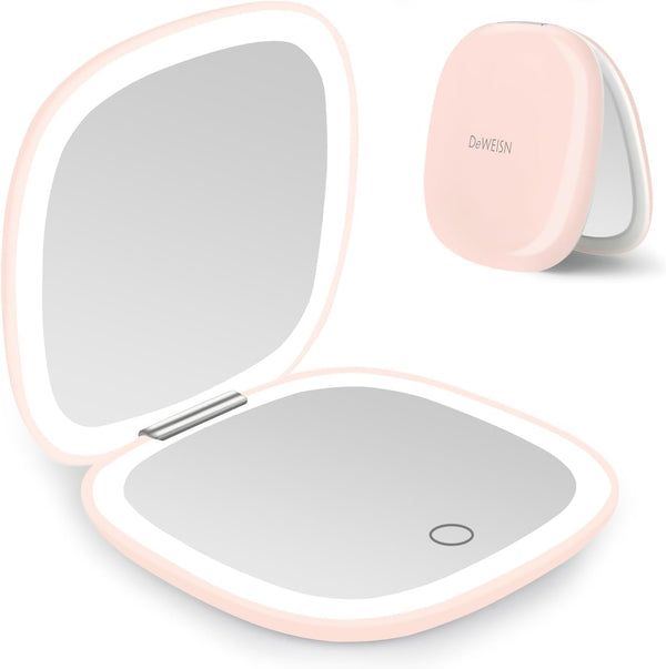 Portable LED Double-Sided Makeup Mirror