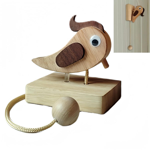 Handcrafted Wooden Woodpecker Door Knocker