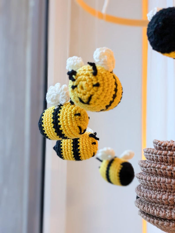 Handcrafted Baby Bee Mobile